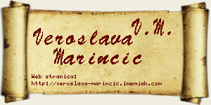 Veroslava Marinčić vizit kartica